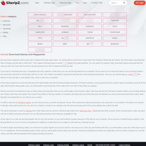 SiteripZ.com - Site Ripz is a porn site that allows you to download content from beauties on OnlyFans, ManyVids,...