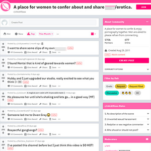 ChickFlixxx - Reddit.com/r/chickflixxx is a female subreddit meant for women who want to chat and talk about er...