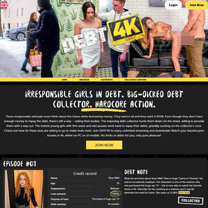 Debt4K - Debt4K.com is a paid porn site that follows the experiences of sexy European chicks who are willi...