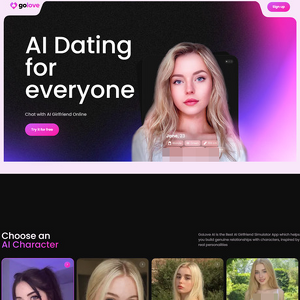 GoLove AI - GoLove.ai is an AI dating simulator that really feels like Tinder, but you'll actually get matche...
