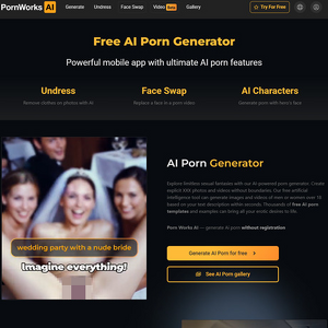 PornWorks - PornWorks.com is the Swiss Army Knife of AI porn: undress photos, swap faces into pics and vids, ...