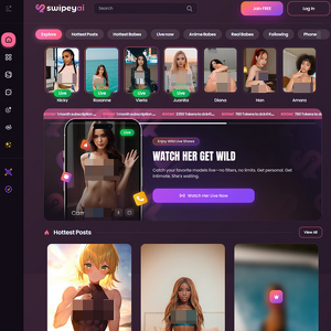 Swipey AI - Swipey.ai is a sexy AI chat site with swipable TikTok-style video feeds, top-shelf nudie image ge...