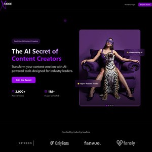 xMode - xMode.ai is an insanely powerful AI image generator aimed at adult content creators. Make ultra-r...