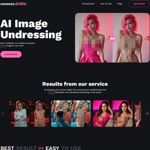 Undress Guru - Undress.Guru is an AI photo undresser that delivers instant custom XXX deepfakes in about ten sec...