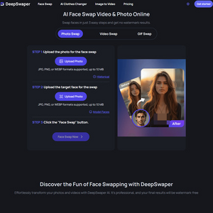 DeepSwaper - DeepSwaper.net can make instant realistic deepfakes out of your own content, with a face swapper,...