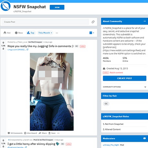 NSFW Snapchat - Reddit.com/r/NSFW_Snapchat is a community for all people who really love Snapchat whores who send...