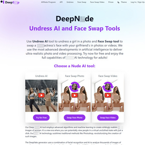 DeepStrip - deepstrip.com is an automatic deepfake maker that can strip the clothing from SFW photos in a mat...