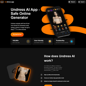 Undress App - Undress.app can digitally remove the clothes from any photo you give it. Simple interface with in...