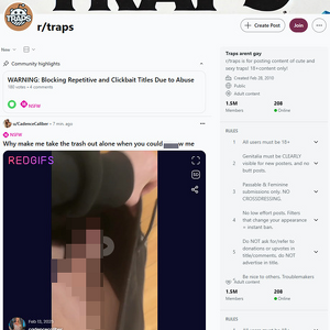Reddit Traps - Reddit is a wonderful place, filled with thousands of subreddits all covering different kinks and...