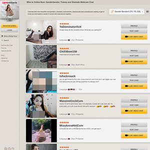 CamContacts Trans - CamContacts.com/shemale is a camsite with a fuck load of shemales ready to make you get off. Visi...