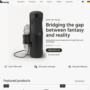 The Handy Feeling - TheHandy.com offers “the most advanced sex toy ever created,” with automatic stroking and orgasm ...