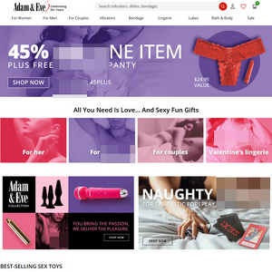 Adam & Eve Store - AdamEve.com is an online sex store with a massive catalog, fair prices, great deals, and discreet...